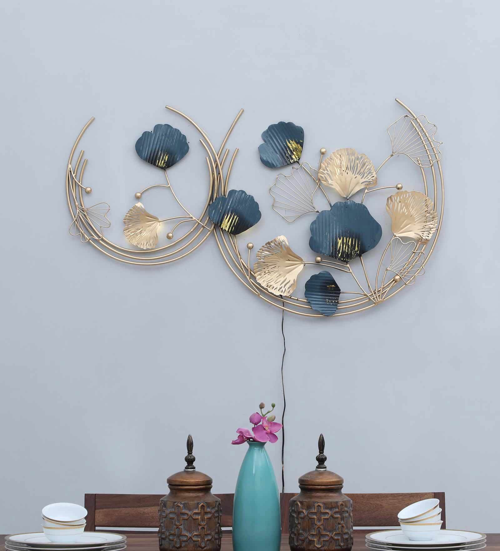 Mosaki Double Ring Zara Metal Wall Hanging with LED
