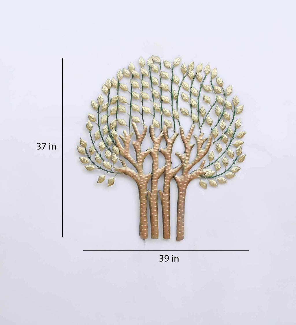 Mosaki Iron Elegant Grey Metal Tree Wall Décor | Handcrafted Metal