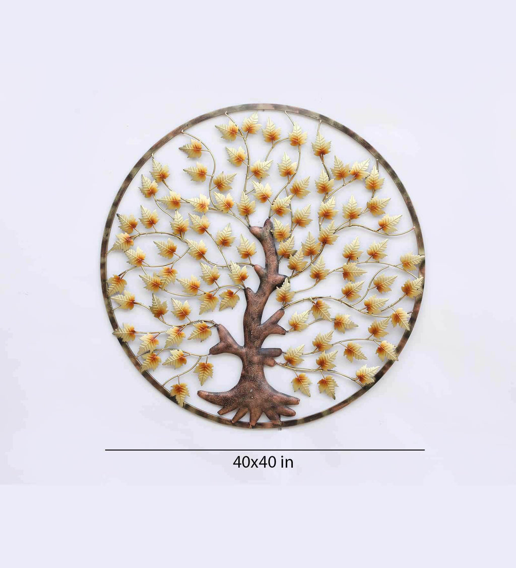 Mosaki Metal Tree Wall Hanging with LED Lights