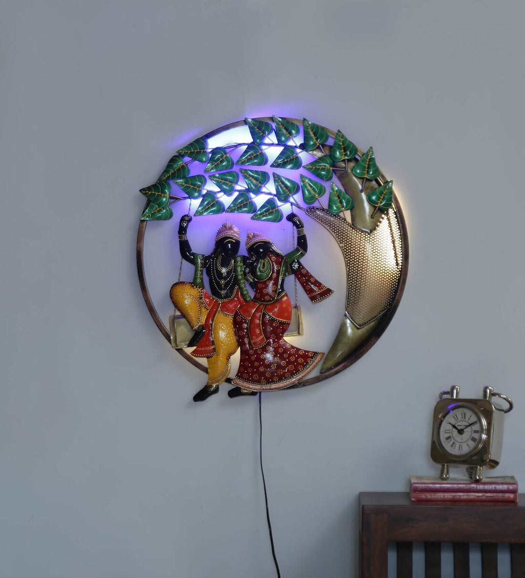 Mosaki Radha Krishna Frame | Spiritual Wall Art for Home