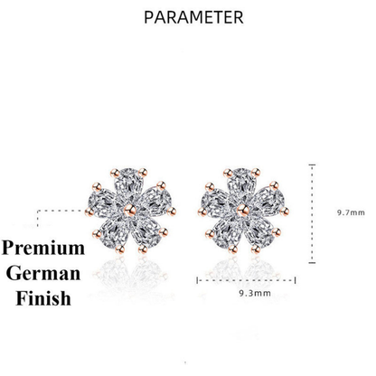 MOSKAI Diamond Stud Earrings Gold Finish | Elegant Daily Wear Jewelry