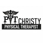 Custom Physical Therapist Desk Name Plate - Personalized Stainless Steel PT Doctor Desk Sign, Medical Clinic Office Decor