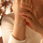 Custom Double Heart Name Bracelet - Personalised Couple Name Chain Bracelet for Women & Girls