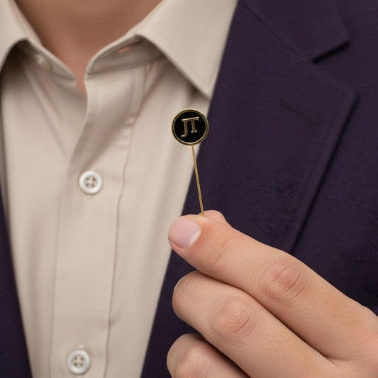 Moskai Personalized Initials Enamel Lapel Pin | Custom Black Pin for Men & Women