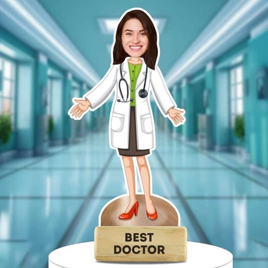 Moskai Custom Women Doctor Caricature – Unique Personalized Gift