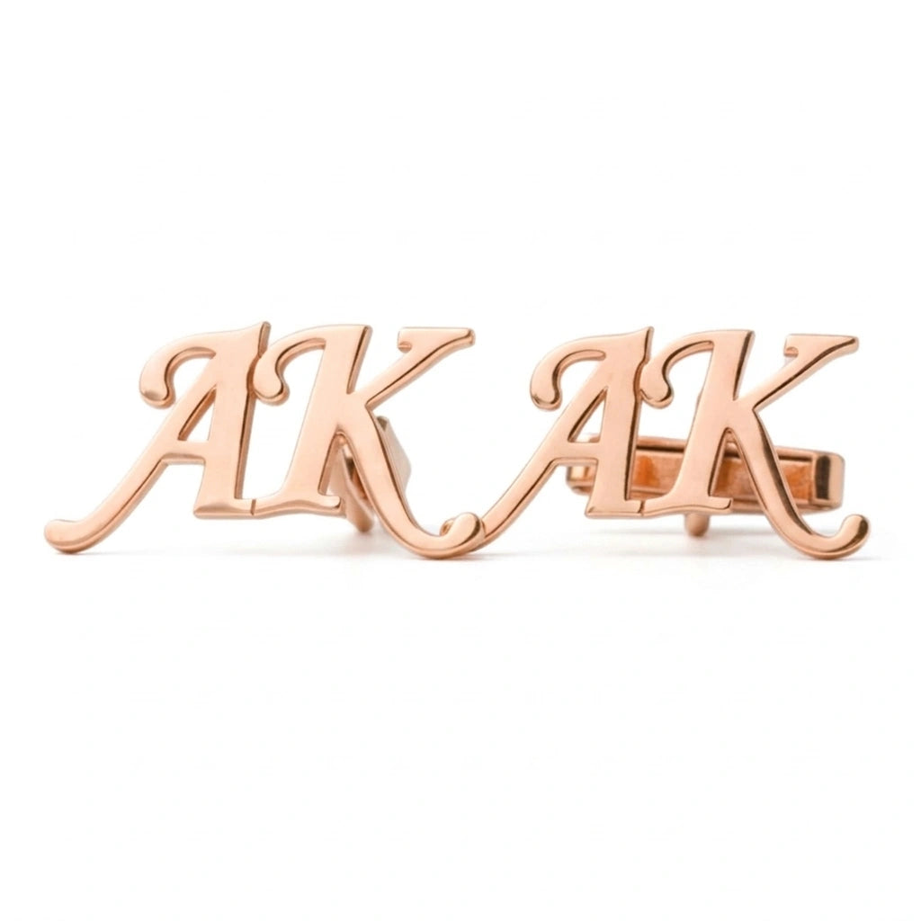 Personalized Initial Name Cufflinks for Men for Wedding, Groom & Formal Office Wear