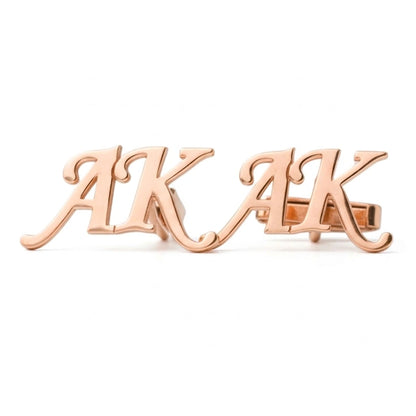Personalized Initial Name Cufflinks for Men for Wedding, Groom & Formal Office Wear