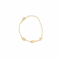 Personalised Two Initials Couple Chain Bracelet for Women & Girls | Custom Double Alphabet Letter Bracelet with Heart | Stainless Steel Gold Plated Jewellery Gift for Her