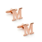 Personalized Single Name Cufflinks for Men – Custom Script Initial Jewelry  Brass Cufflinks for Groom & Wedding Gift