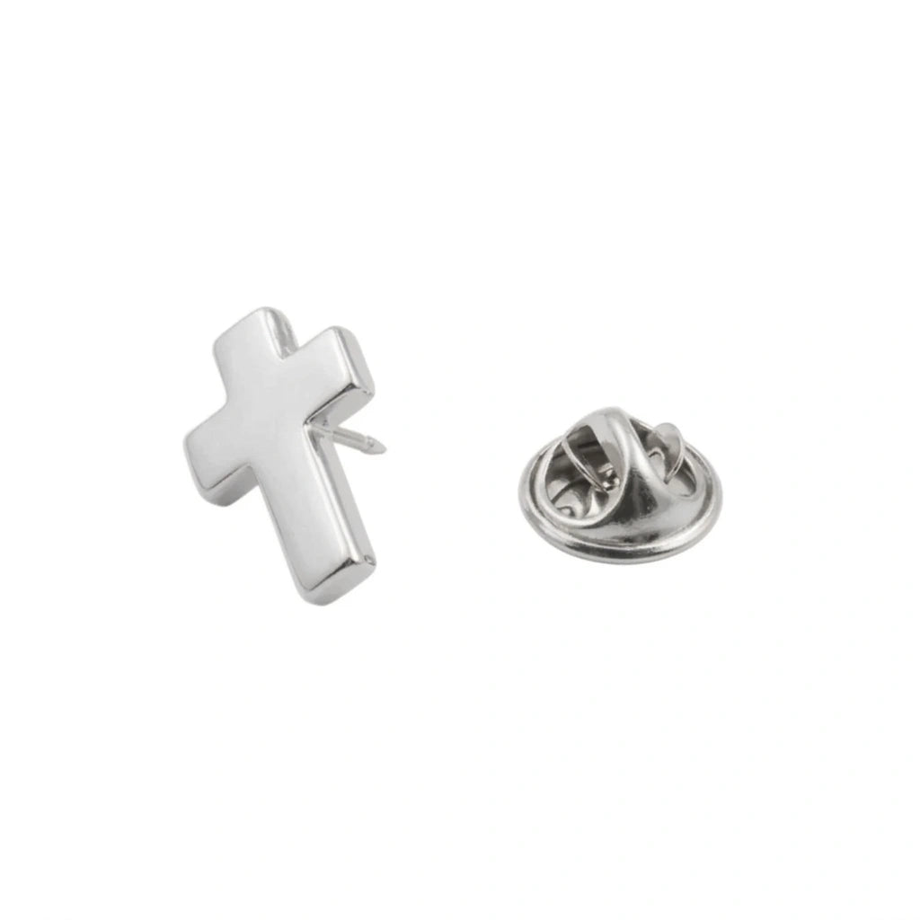 Cross Brooch Pin for Men & Women – Gold Christian Cross Lapel Pin for Suit, Coat, Blazer & Shirt | Religious Designer Brooch Gift