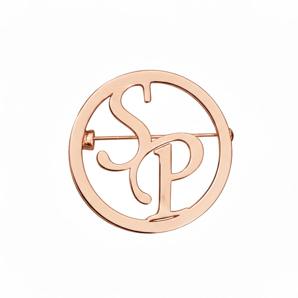 Elite Custom Initial Name Brooch – Premium Monogram Lapel Pin for Suits, Blazers & Ethnic Wear