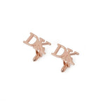 Custom 2-Letter Initial Monogram Cufflinks - Personalized Brass Alphabet Shirt Studs for Men