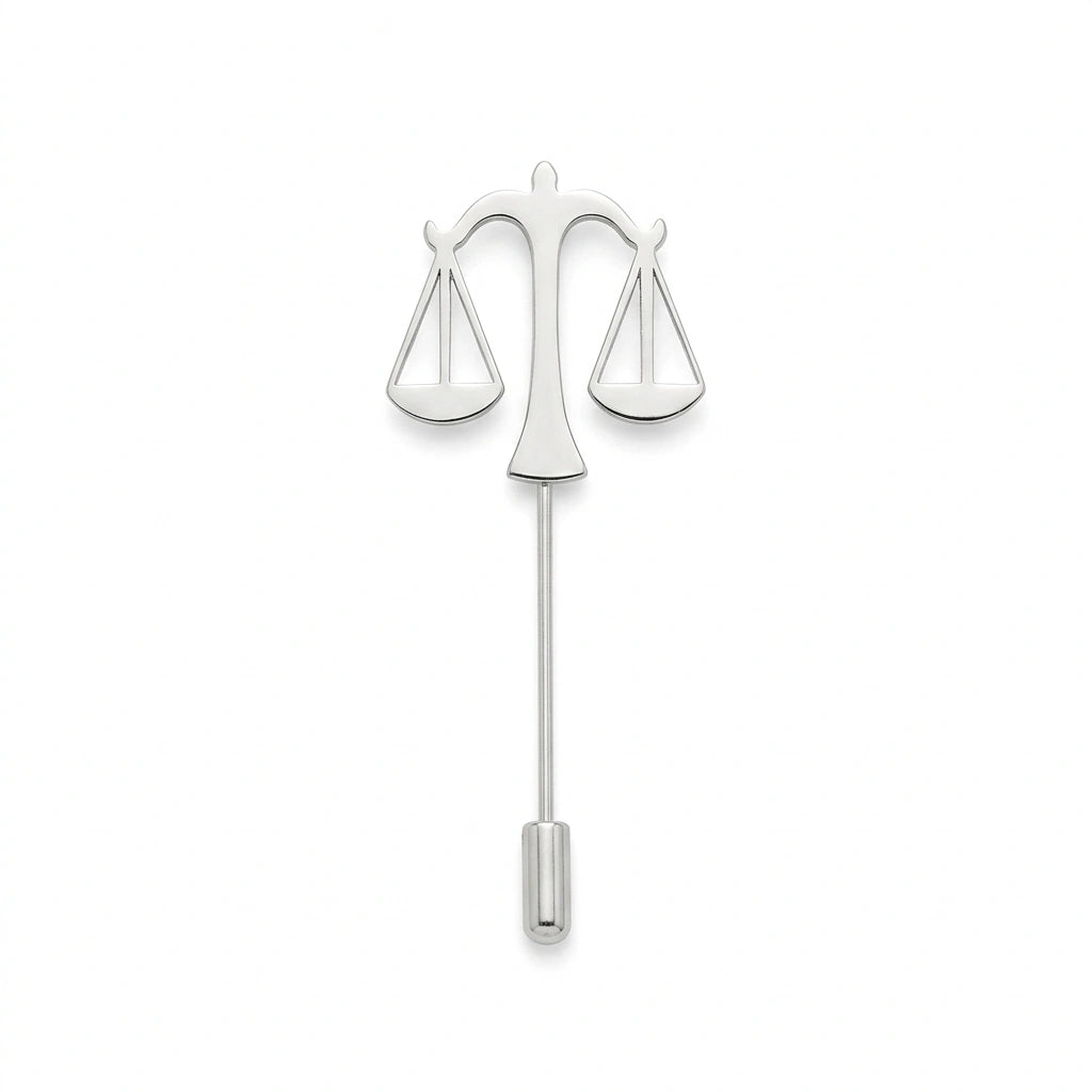 Justice & Law Advocate Lapel Pin - Premium Scales of Justice Brooch for Lawyers, Judges & Legal Professionals