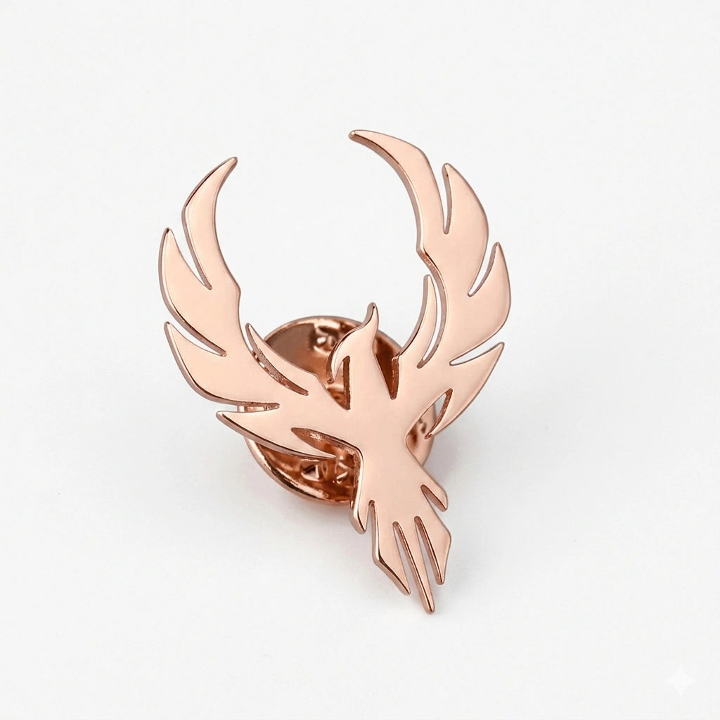 Phoenix Rising Brooch for Men & Women's Suits, Blazers & Luxury Gifting