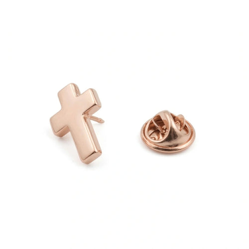 Cross Brooch Pin for Men & Women – Gold Christian Cross Lapel Pin for Suit, Coat, Blazer & Shirt | Religious Designer Brooch Gift