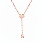 Personalized Heart Initial Y-Necklace - Custom Lariat Drop Alphabet Pendant for Women