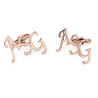 Personalized 3-Initial Monogram Cufflinks for Men – Custom Letter Cufflinks for Wedding & Groom Accessories