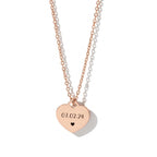 Personalized Special Date Heart Necklace - Custom Engraved Calendar Date Pendant for Women