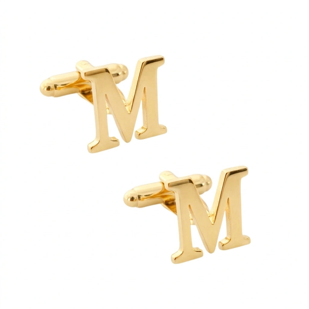 Personalized Single Name Cufflinks for Men – Custom Script Initial Jewelry  Brass Cufflinks for Groom & Wedding Gift