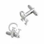 Personalized Initial Monogram Cufflinks for Men - Custom Brass Name Alphabet Suit Accessories