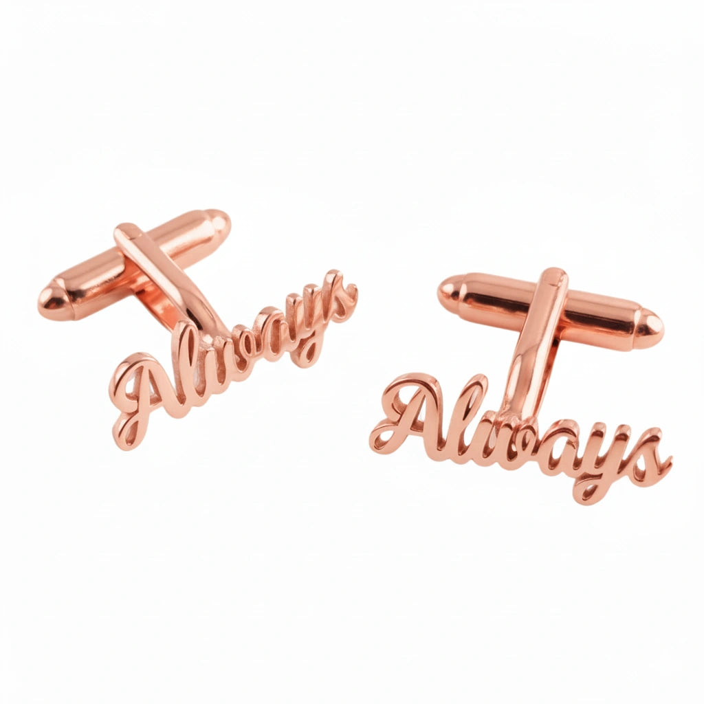 Handcrafted Name Cufflinks – Personalized Monogram Jewelry for Men Grooms, Weddings & Formal Wear