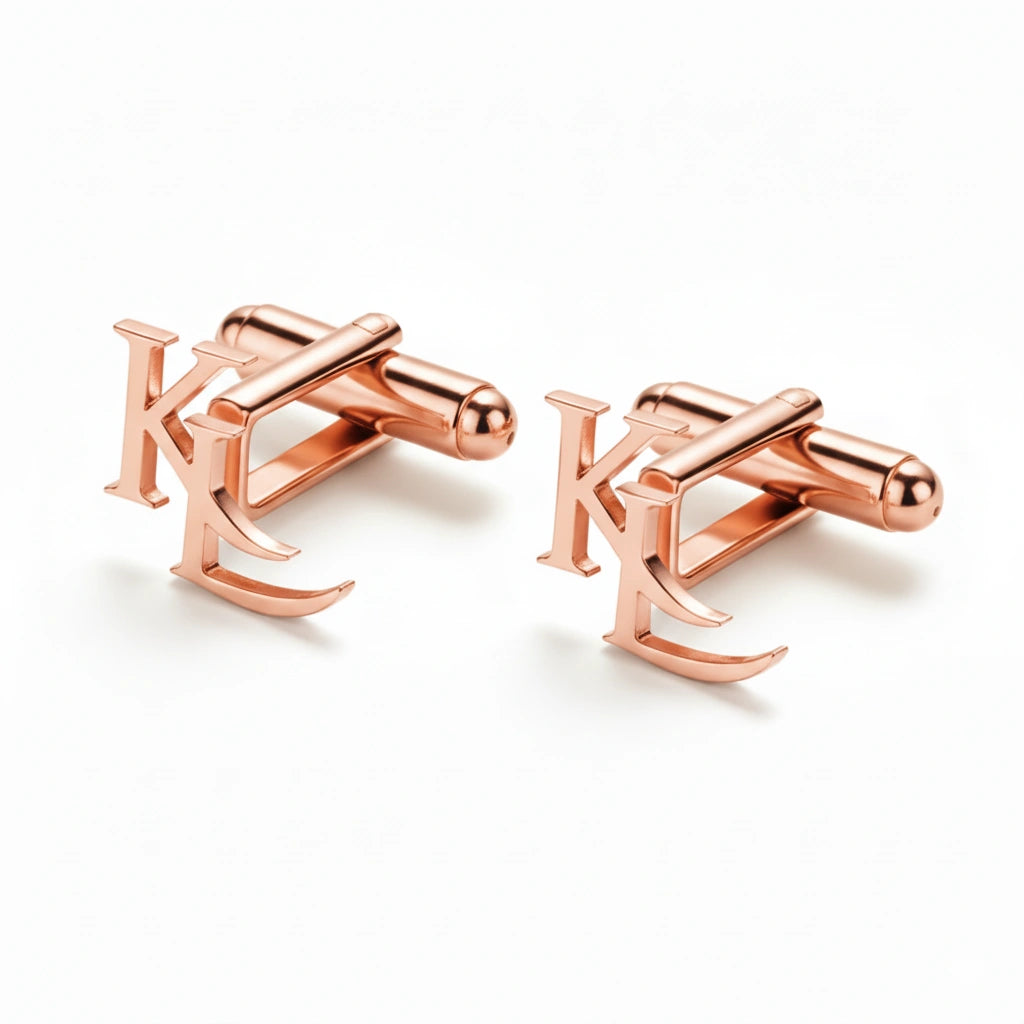 Custom Initial & Monogram Name Cufflinks for Men – Personalized Alphabet Letter Jewelry  Brass Accessories for Grooms & Gifting