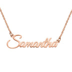 Personalized Name Necklace - Custom Cursive Nameplate Pendant for Women & Girls -