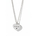 Personalized Special Date Heart Necklace - Custom Engraved Calendar Date Pendant for Women