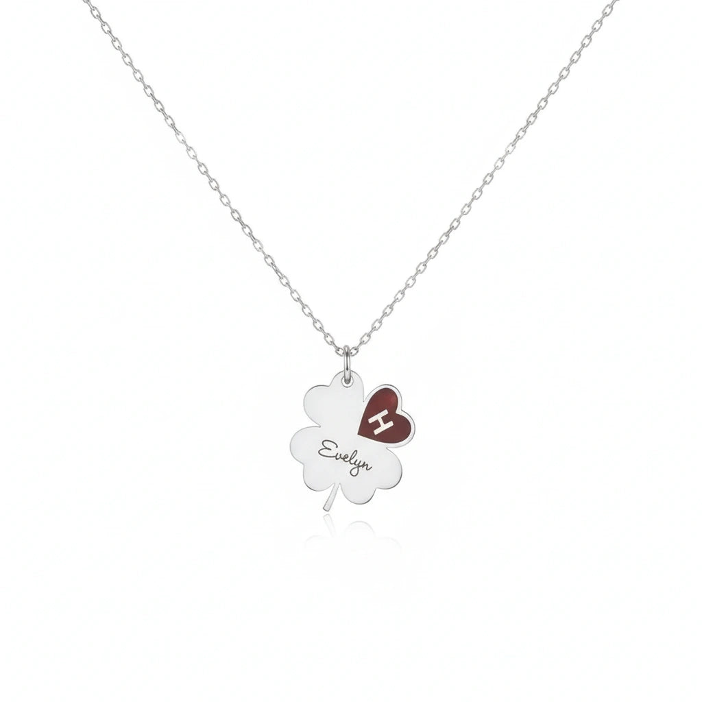 Personalized Four Leaf Clover Necklace for Women for Girls, Wife & Girlfriend- Perfect Birthday & Anniversary Gift