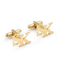 Personalized Double Initial Block Name Cufflinks - Custom Brass Monogram Men's Jewelry