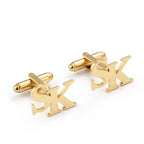 Personalized Double Initial Block Name Cufflinks - Custom Brass Monogram Men's Jewelry