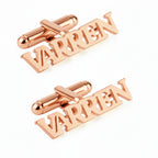 Personalized Full Name Cufflinks for Men – Handcrafted Brass Monogram Jewelry – Luxury Gift for Groom & Weddings