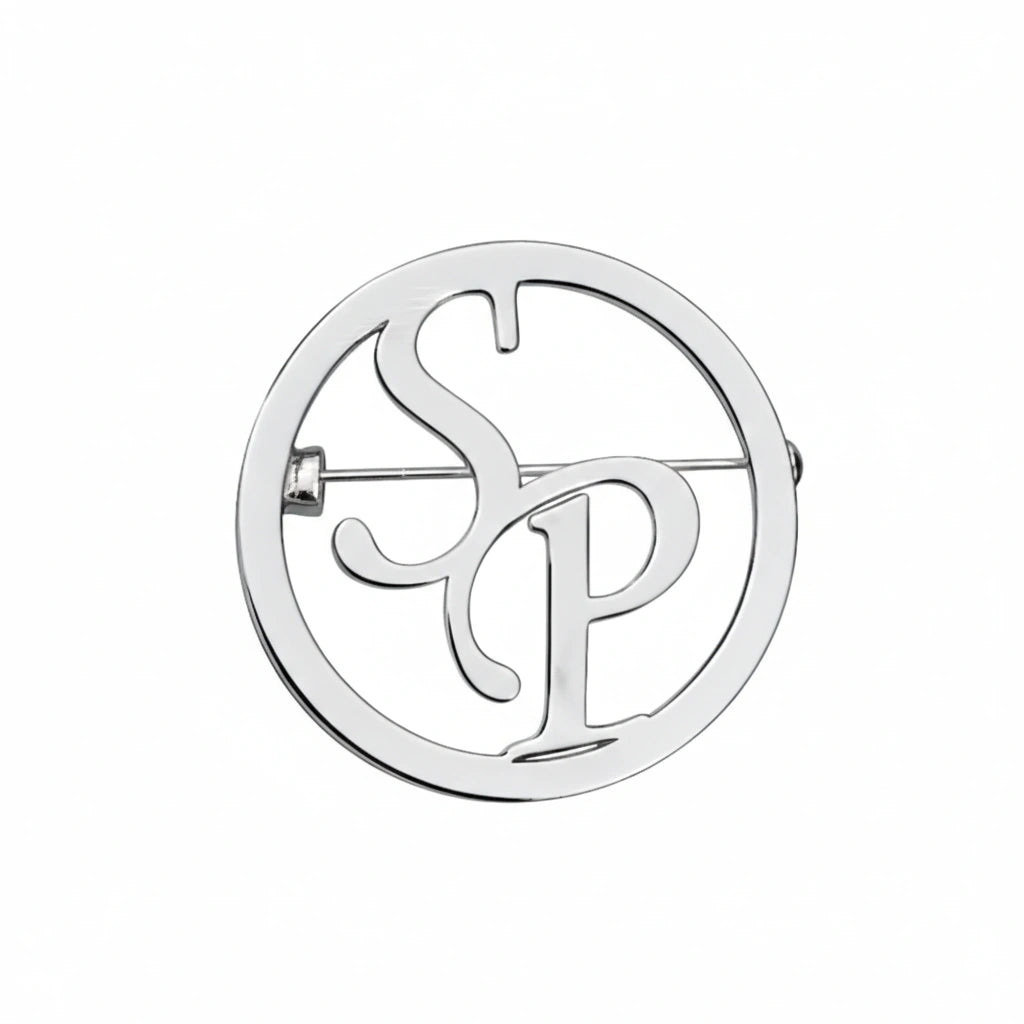 Elite Custom Initial Name Brooch – Premium Monogram Lapel Pin for Suits, Blazers & Ethnic Wear