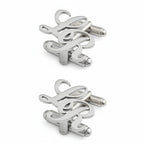 Bespoke Script Initial Cufflinks - Personalized Brass Monogram Jewelry for Men