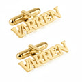 Personalized Full Name Cufflinks for Men – Handcrafted Brass Monogram Jewelry – Luxury Gift for Groom & Weddings