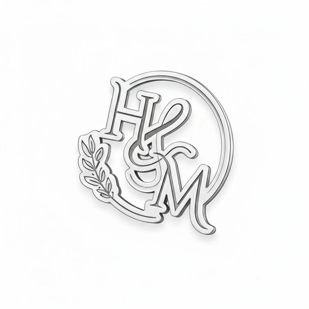 Customized Royal Initial Brooch - Deep Engraved Personalized Name Pin for Men & Women
