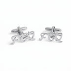 Personalized Hand-Scripted 3-Letter Initial Cufflinks – Custom Brass Monogram Jewelry