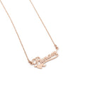 Personalized Heart Lined Name Necklace - Custom Cursive Nameplate Pendant for Women