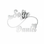 Infinity Love Personalized Couple Name Brooch for Anniversary & Wedding Gift