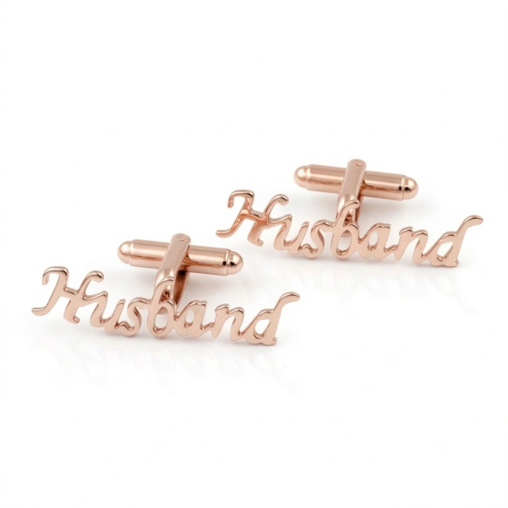 Custom Script Name Cufflinks for Men – Personalized Handcrafted Initial Monogram Jewelry Wedding & Groom Accessories
