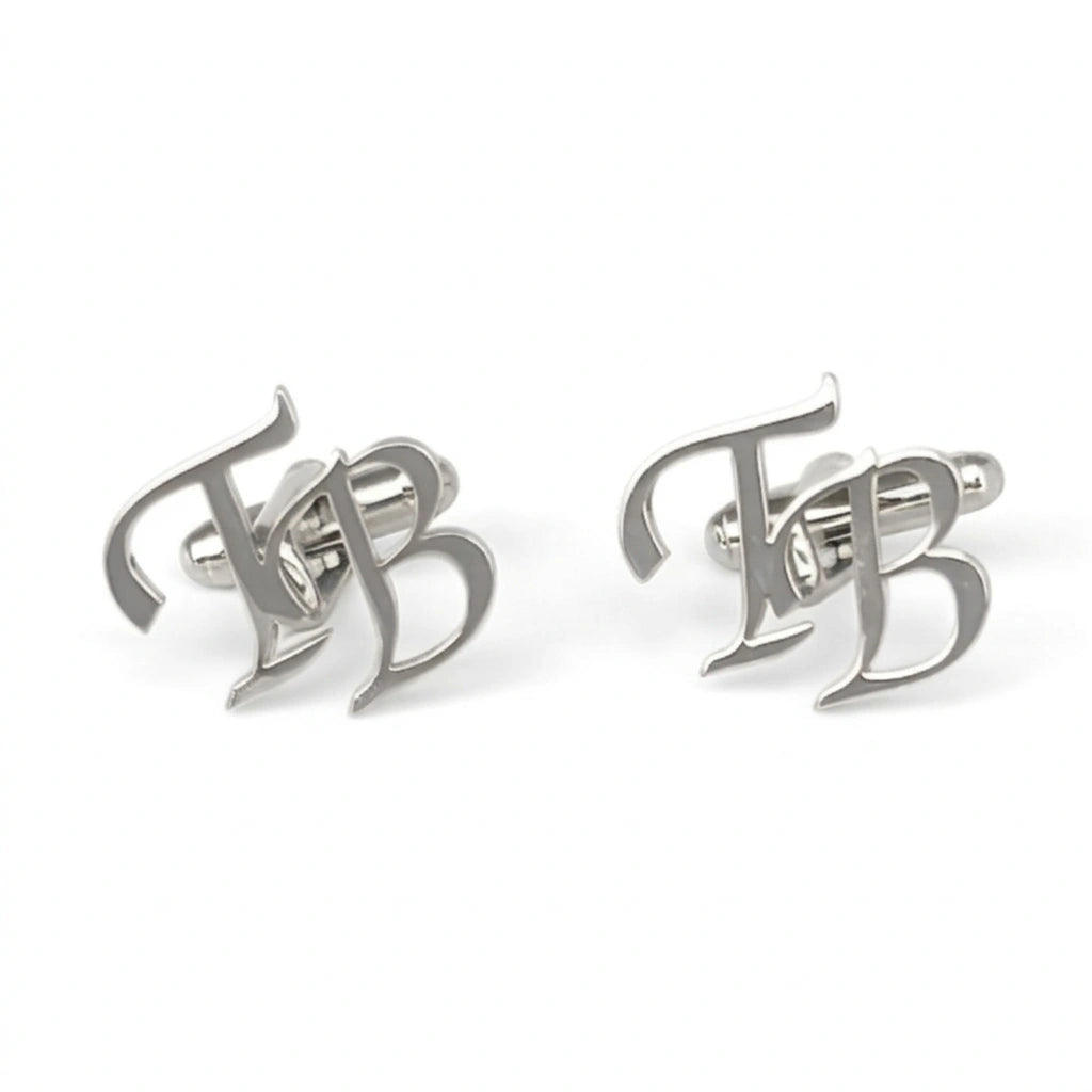 Personalized Initial Cufflinks for Men – Custom Monogram Letter Cufflinks Wedding Accessories for Groom