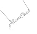 Customized Two Name Necklace with Heart - Personalized Double Nameplate Pendant for Women