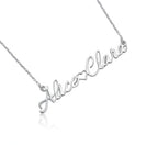 Customized Two Name Necklace with Heart - Personalized Double Nameplate Pendant for Women