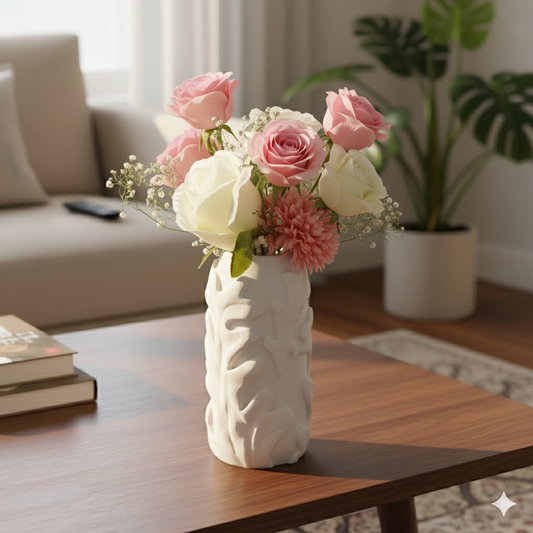 Moskai  Modern 3D Decorative Vase for Flowers & Indoor Plants