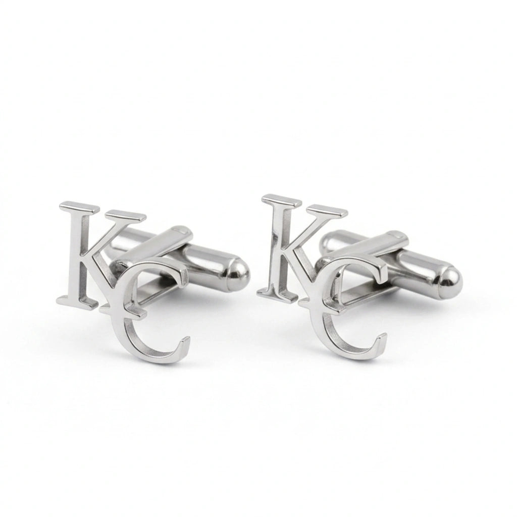 Personalized Initial Letter Cufflinks for Men - Custom Alphabet Brass Cufflinks for Wedding & Office