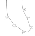Personalized Spaced Letter Name Necklace - Custom Alphabet Initial Pendant for Women