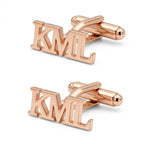 Custom 3-Initial Monogram Cufflinks for Men – Personalized Alphabet Letter Cufflinks for Wedding Accessories