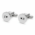 Custom Monogram Initial Brass Name Cufflinks - Personalized Wedding Gift for Men