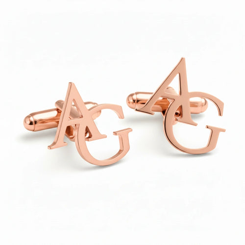 Custom Name & Initial Cufflinks – Personalized Handcrafted Monogram Jewelry for Men