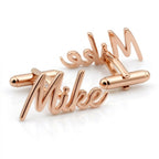 Custom Handcrafted Name Cufflinks for Men – Personalized Script & Monogram Jewelry for Grooms & Weddings